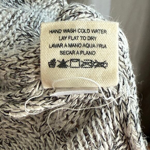 M. Rena Knit Sweater Gray Marled Textured Dolman Short Sleeves USA Made Size L - Picture 7 of 15